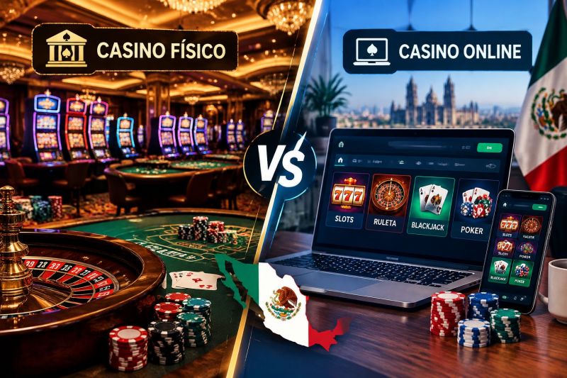 Diferencia entre casino online y casino físico: Lo que debes saber en México