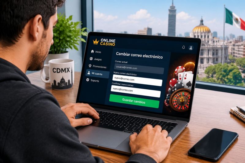 ¿Cómo cambiar correo electrónico en un casino en línea desde Ciudad de México?